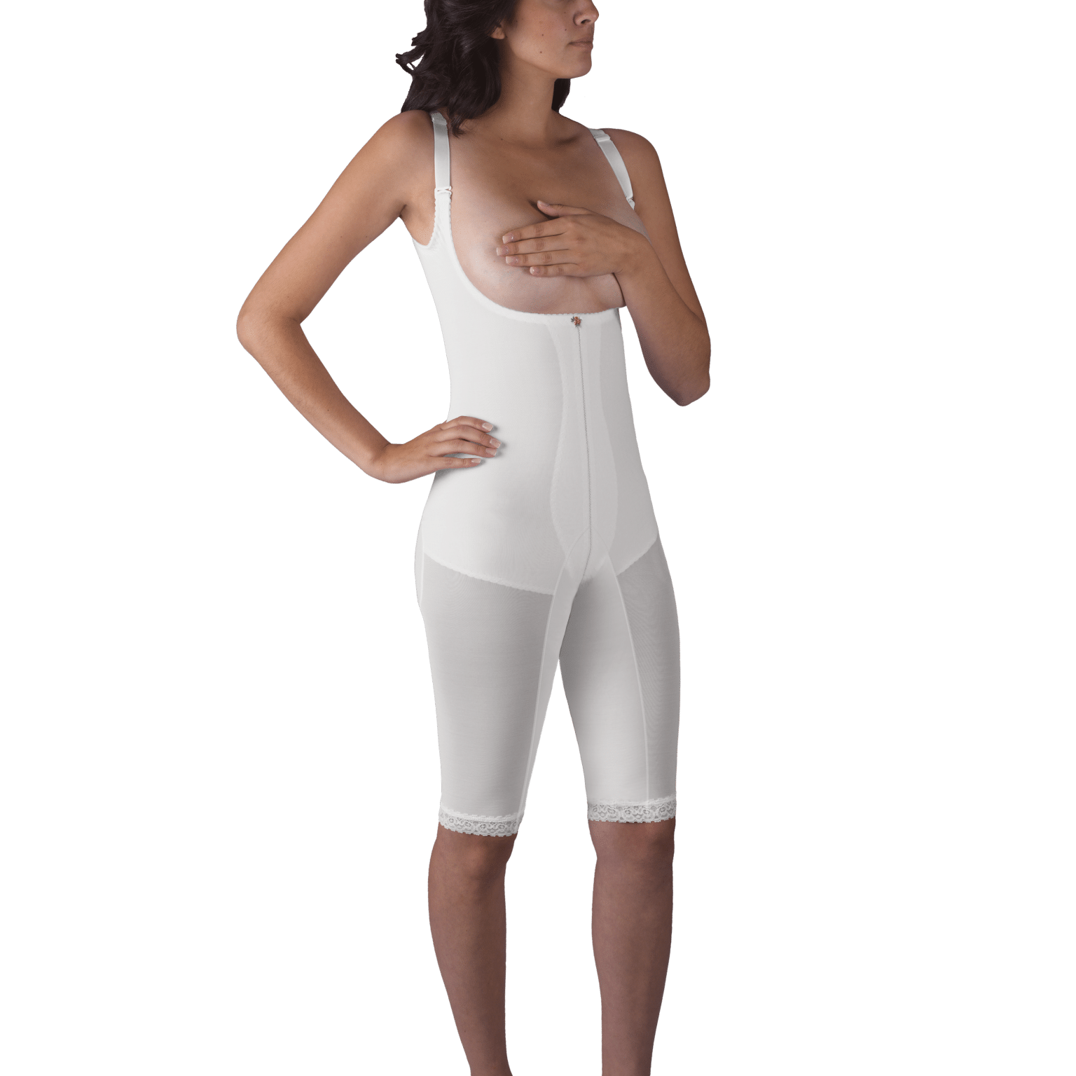 Non-Zippered Above-Knee Molded Buttocks High-Back Girdle - Design