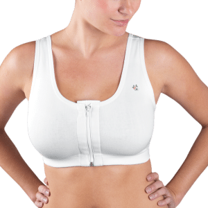 Front Zippered Cotton Medical/Sports Bra