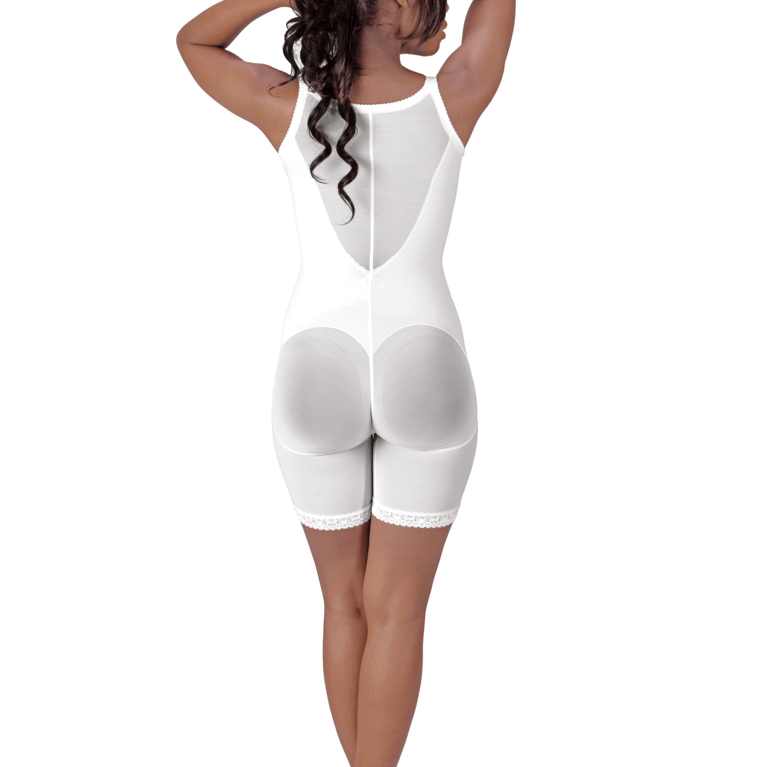 Front Zippered Molded Buttocks High-Back Girdle - Design Veronique