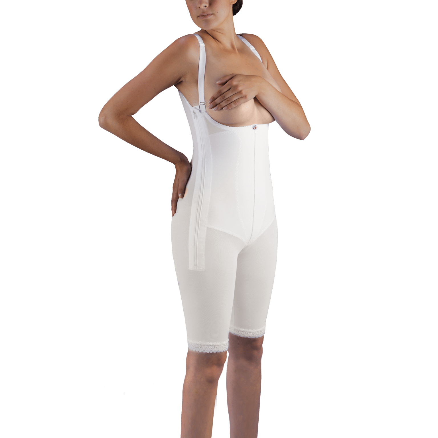 Zippered High-Back Body Girdle - Design Veronique