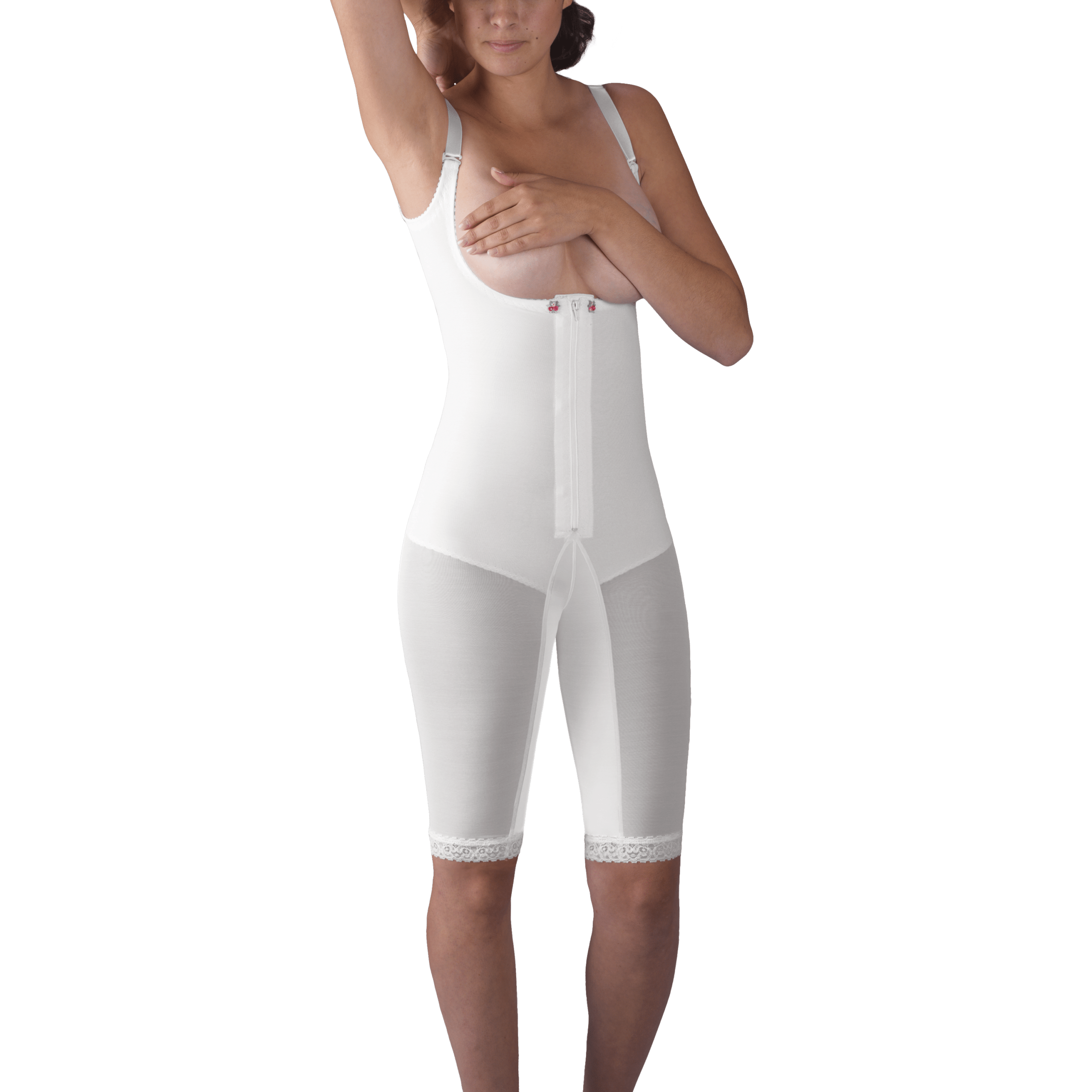 Zippered Above-Knee Molded Buttocks High-Back Girdle - Design Veronique