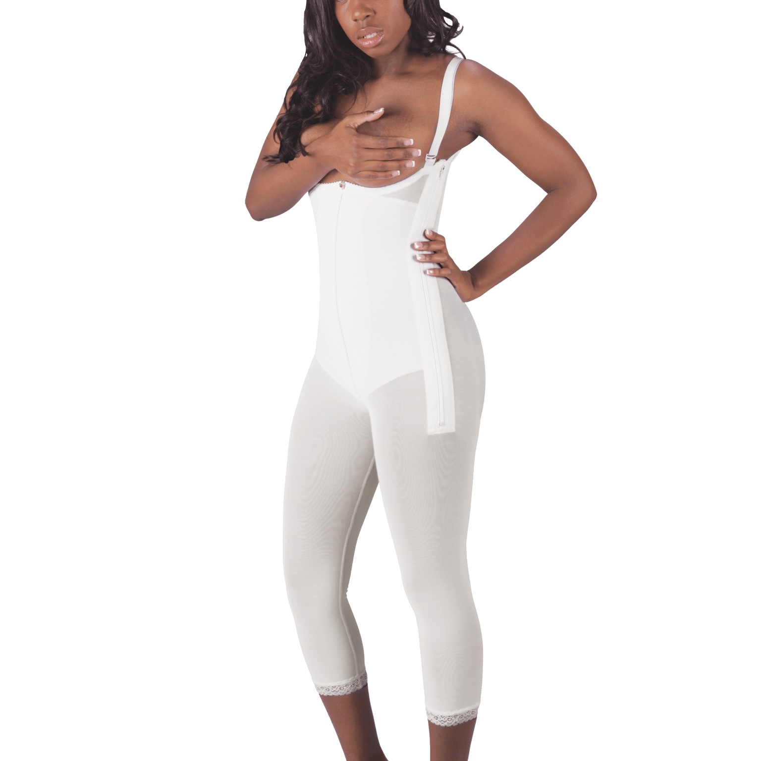 Design Veronique Zippered High-Back Full-Body Girdle #855-H