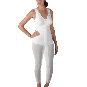 Zippered Below-Knee Molded Buttocks High-Back Girdle with Bra