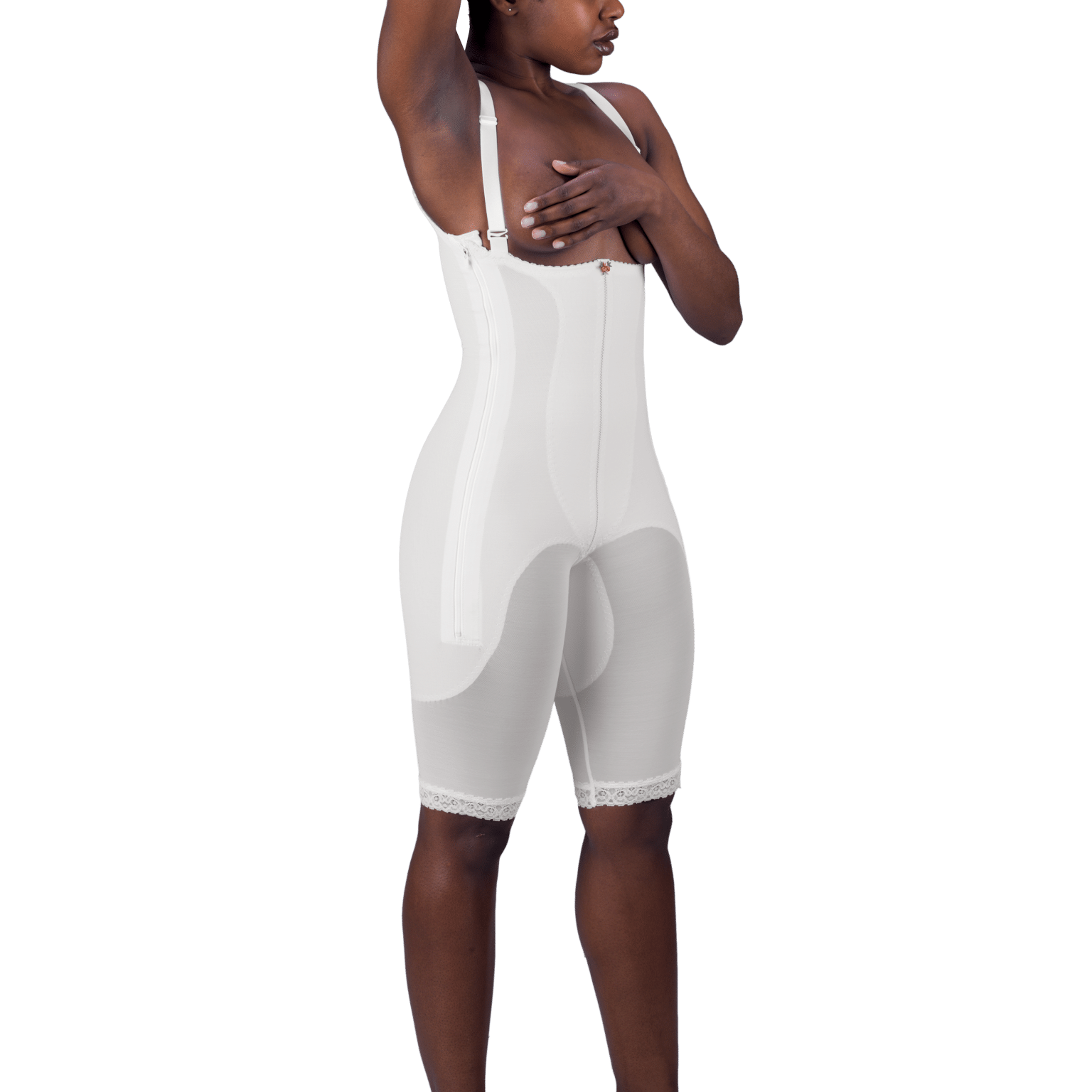 Zippered Rubenesque High-Back Body Girdle - Design Veronique